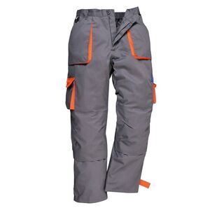 Portwest Mens Contrast Workwear Work Cargo Trousers (TX11) /Pants /Bottoms / Gra